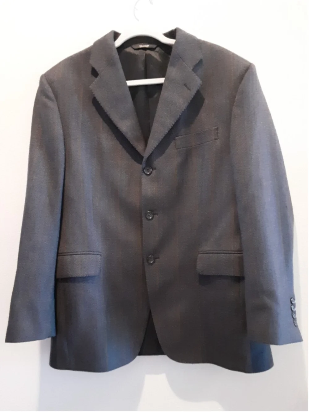 FACONNABLE Sport Coat 41R Model- LAWRENCE Blue Gray Windowpane Double Vent Mint